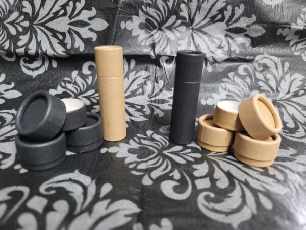 SURPLUS PAPER JARS/TUBES- OFF COUNTS- KRAFT AND BLACK- GREY TUBES