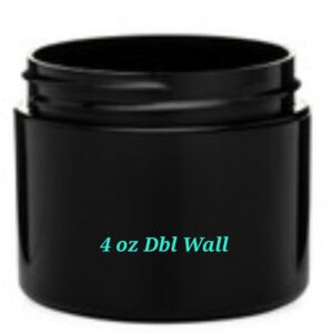 4oz. BLK DBL WALL PLASTIC JARS- 70-400 NECK *****LOT SALE****** 137 pcs- NO LID